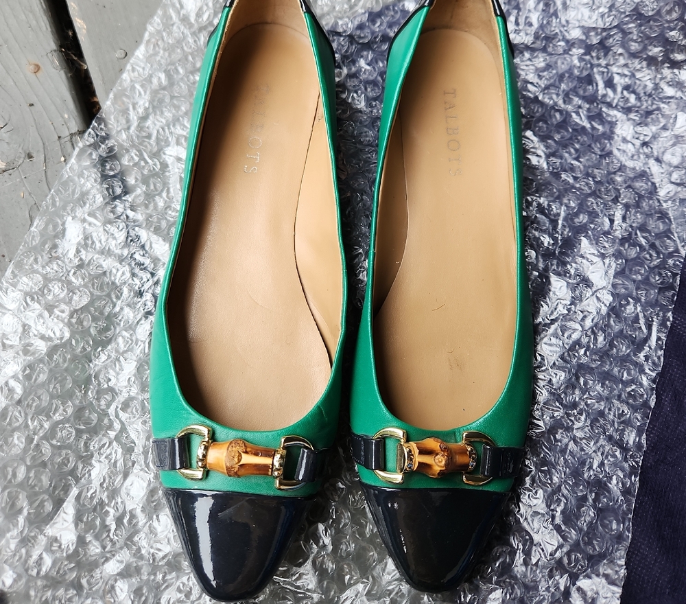 Talbots Emerald and Navy Women's Loafers